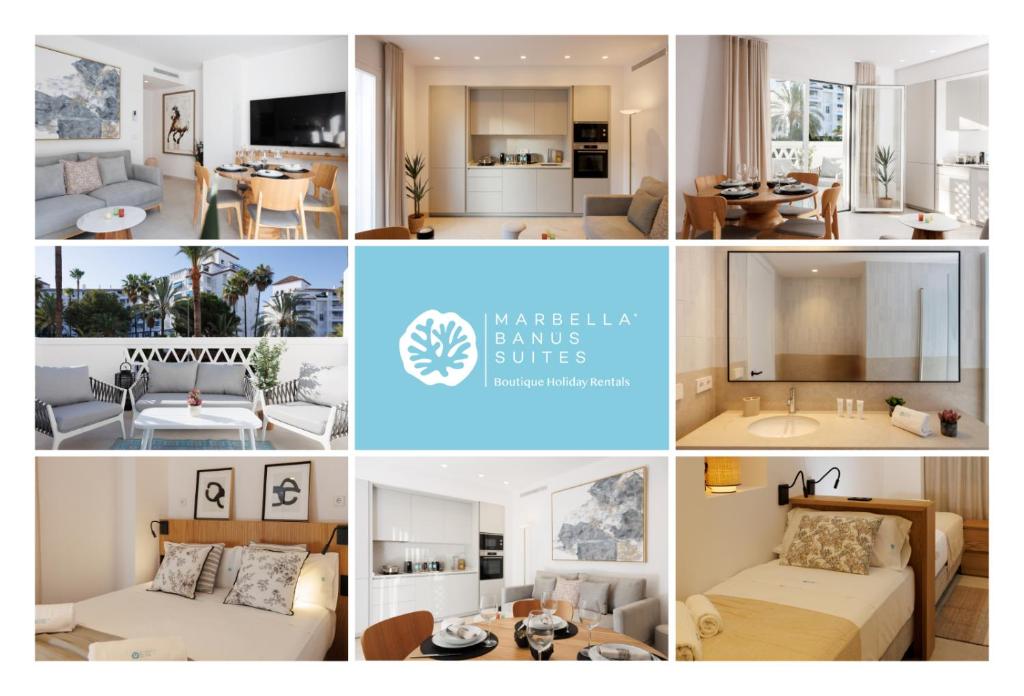 MARBELLA BANUS SUITES - Banús - Playa del Duque - Luxury Beachfront Complex - 2BR - 2BA - Direct Beach Access - Just 3 Min Walk to Puerto Banús Marina - Outdoor Terrace - 35,000 m2 Tropical Gardens - 3 Pools - 2 Onsite Restaurants - Ideal for Families