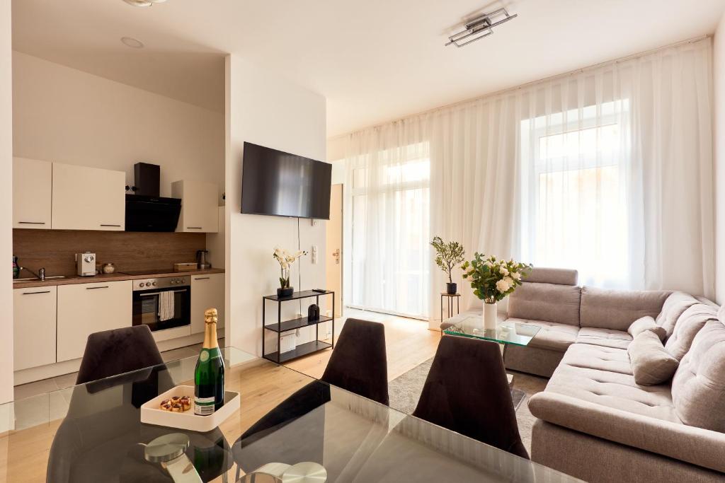 Η κουζίνα ή μικρή κουζίνα στο Melody Apartments Vienna
