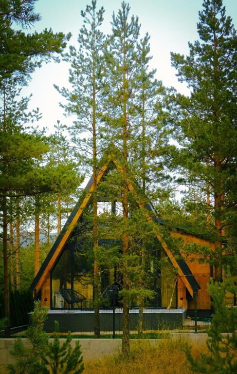 a log cabin in the woods with trees at Planinska kuća Pablo house in Gradac