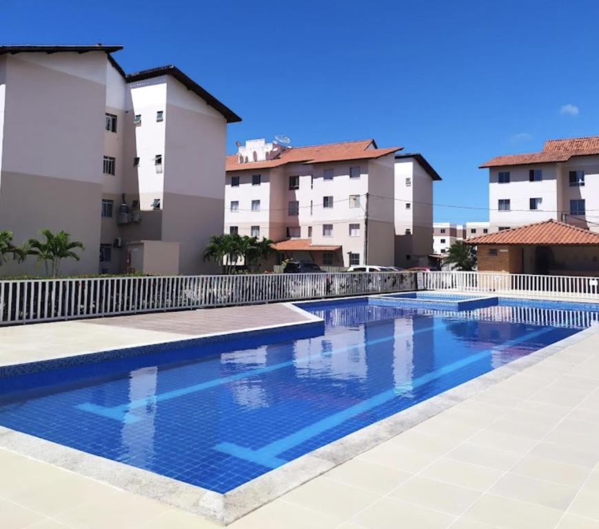 Swimmingpoolen hos eller tæt på Apartamento Luxo zona sul Ilhéus piscina academia sauna