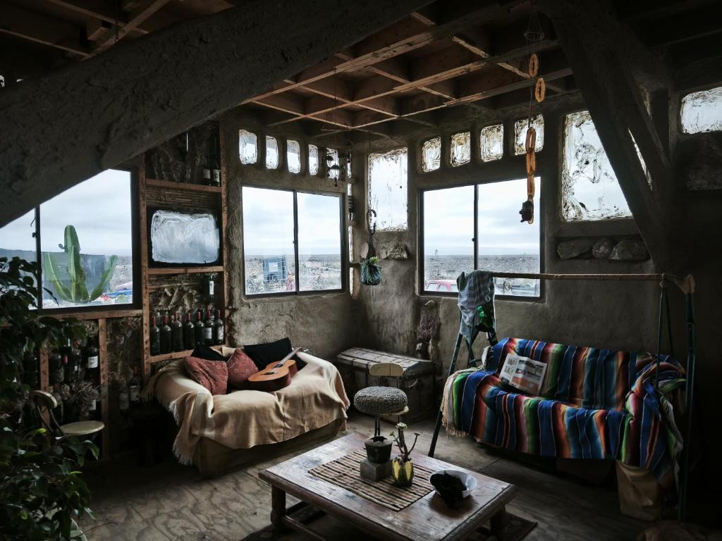 Χώρος καθιστικού στο Lodge Malezas del Desierto