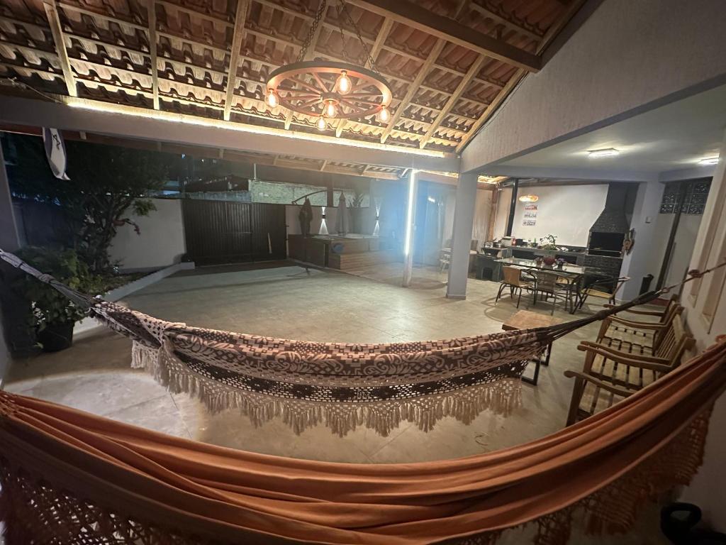 a hammock in the middle of a stage at Beira Mar Continental (mágica!) in Florianópolis