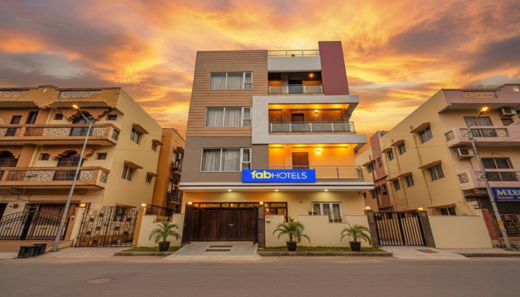 a building with a sign that says polos at FabHotel All In One Saltlake - Opp BJ Market Complex in Kolkata