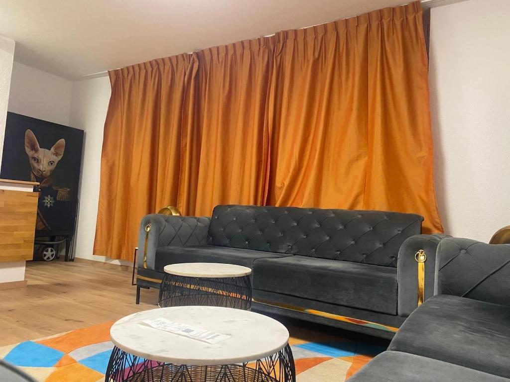 Χώρος καθιστικού στο Spacious & modern apartment near Westpark 6 person