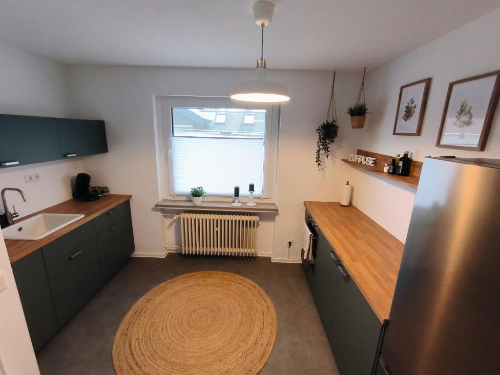 Η κουζίνα ή μικρή κουζίνα στο Ferienwohnung Waldgeflüster