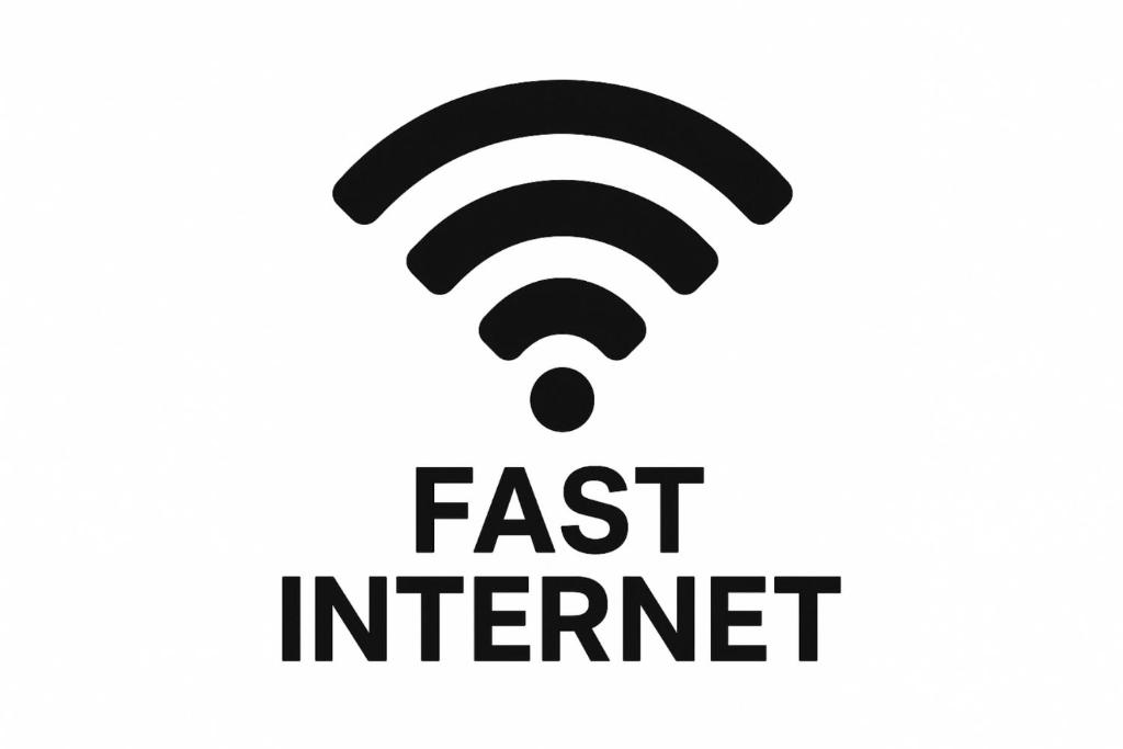 an image of the fast internet logo at Alpha Studios Naxos - Adults Only in Naxos Chora