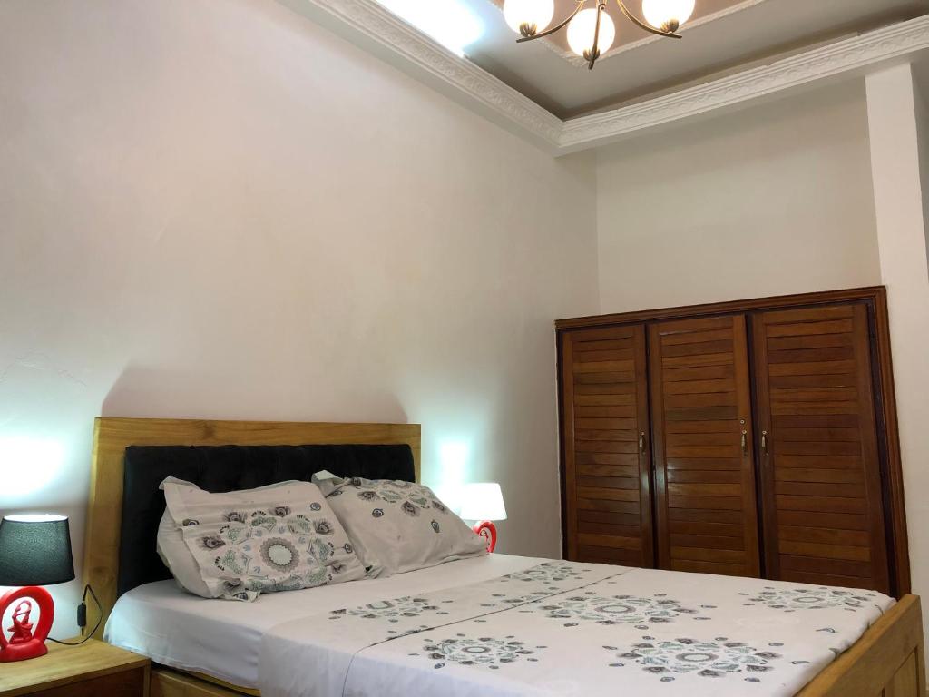 Postel nebo postele na pokoji v ubytování Grand Appartement à essos mobile