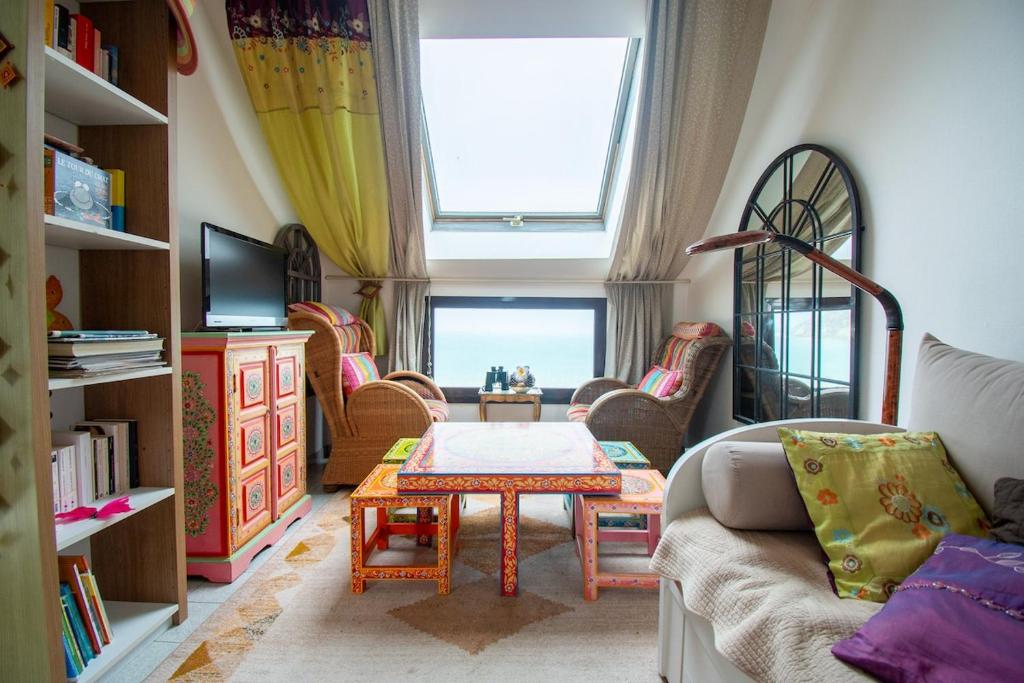 Posezení v ubytování Le Correjou I Magnifique vue mer & Plage