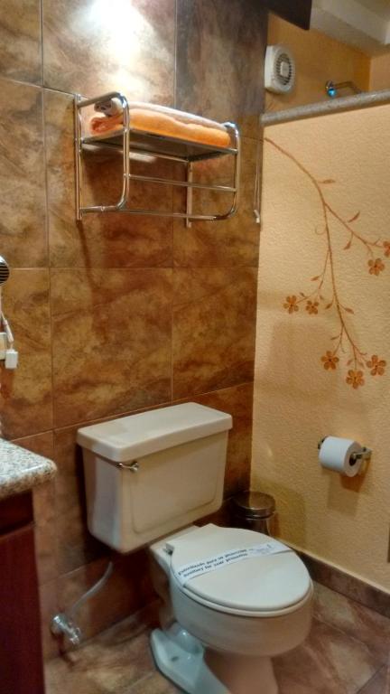 Koupelna v ubytování Hotel Rodelu