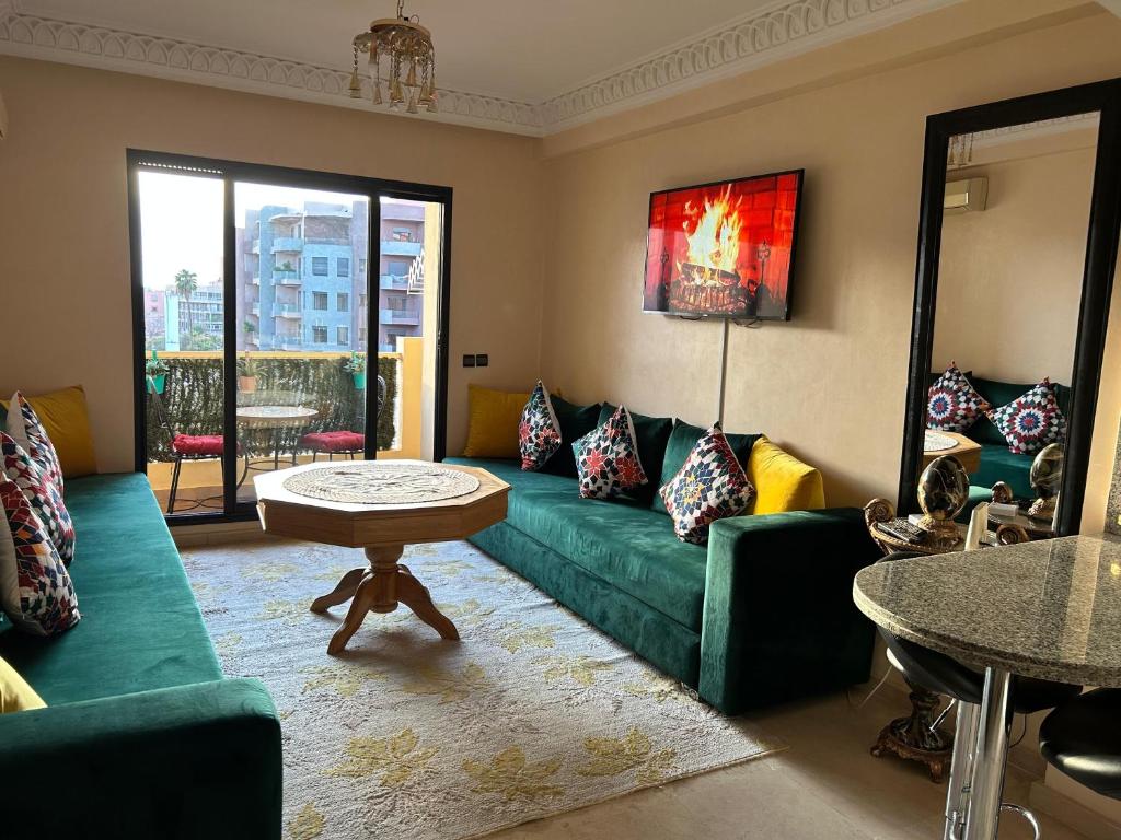 Istumisnurk majutusasutuses Guéliz Horizon - Central Apartment in Miramas2