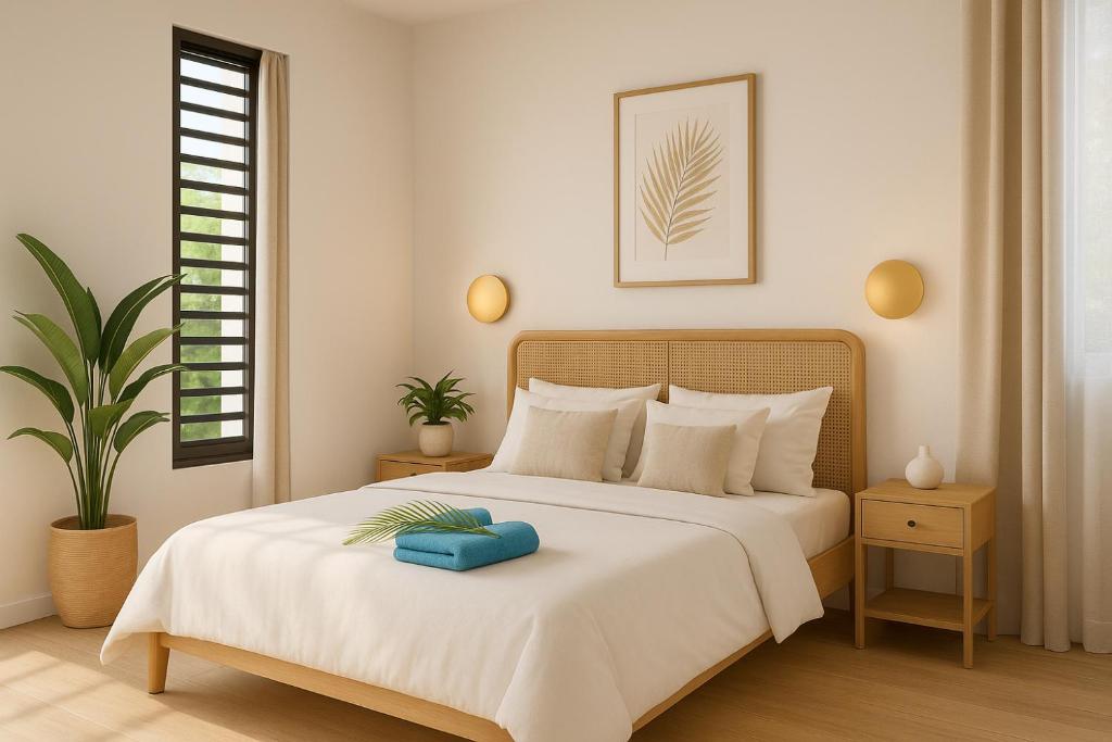 Ένα ή περισσότερα κρεβάτια σε δωμάτιο στο Fleur de Lys 2