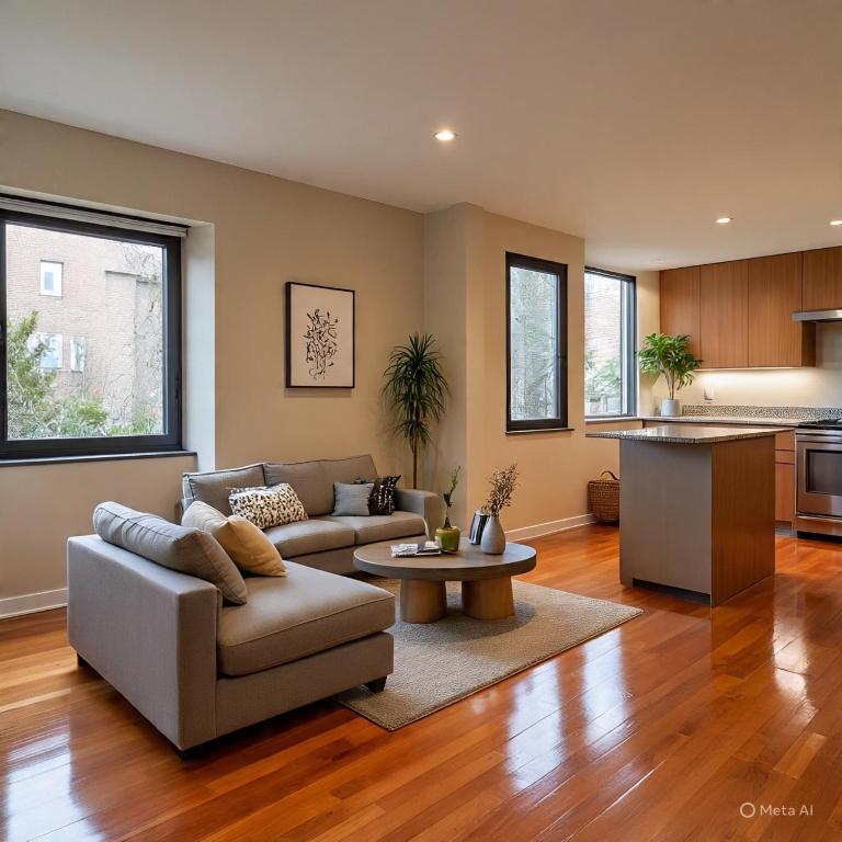 a living room with a couch and a table at Seiraa Apart in Batam Center