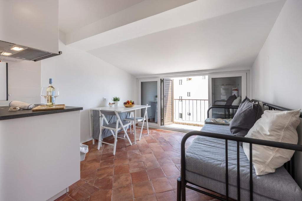 Kuchyň nebo kuchyňský kout v ubytování Estúdio Praia da Luz