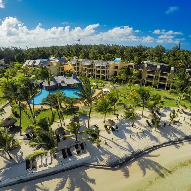 an aerial view of the resort at Jalsa Beach Hotel & Spa in Poste Lafayette