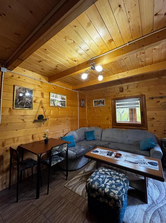a living room with a couch and a table at Apartmani Kajkut in Banja Luka