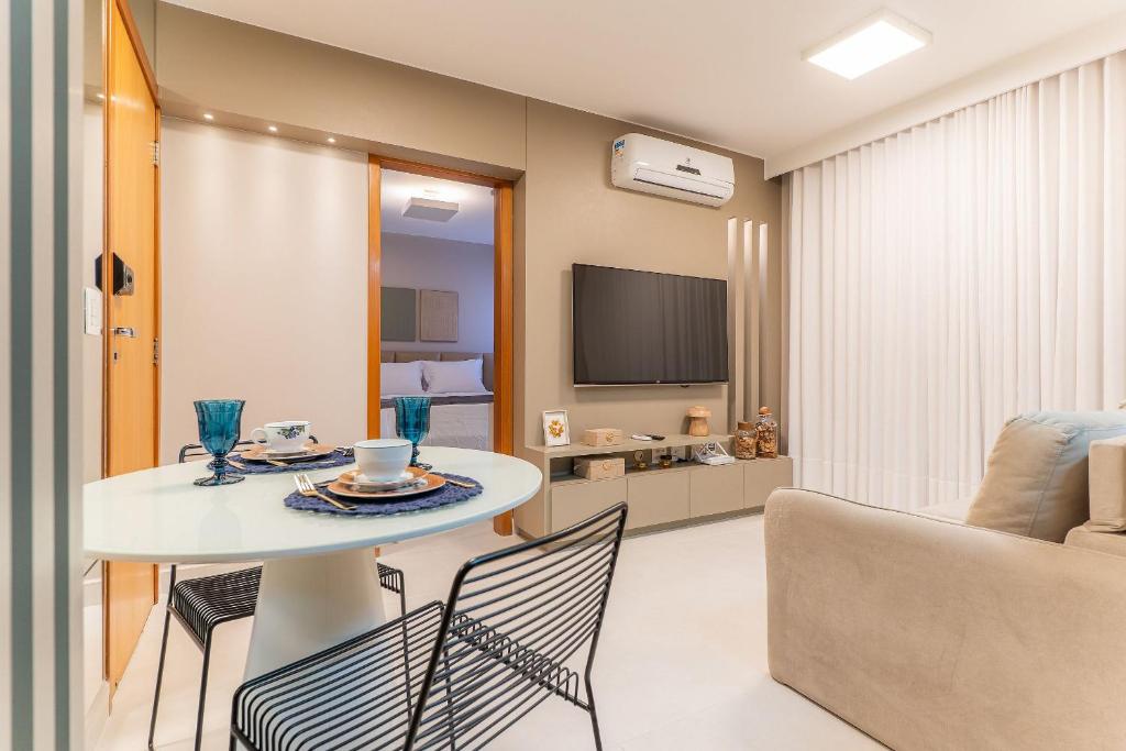 TV a/nebo společenská místnost v ubytování Suíte Luxor Clean By Boss