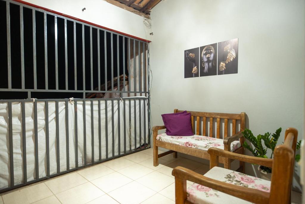 Χώρος καθιστικού στο Casa Sossego