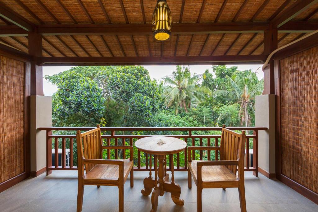 Balkón nebo terasa v ubytování Alamdini Resort Ubud