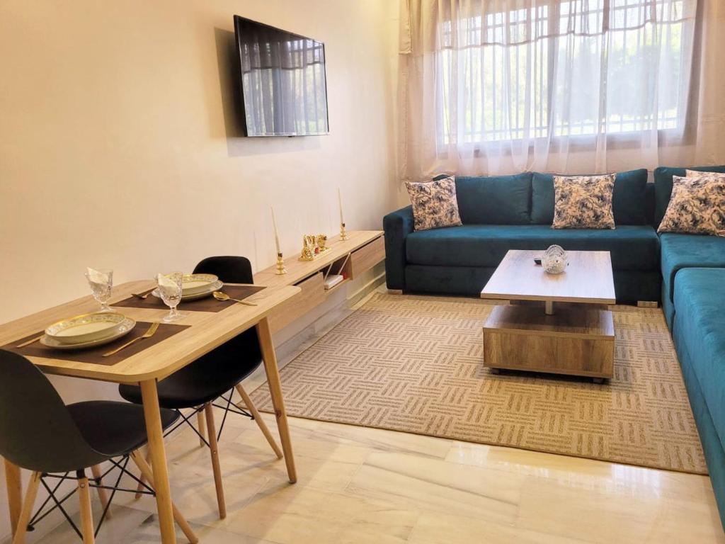 Posezení v ubytování Studio Luxe Nouaceur