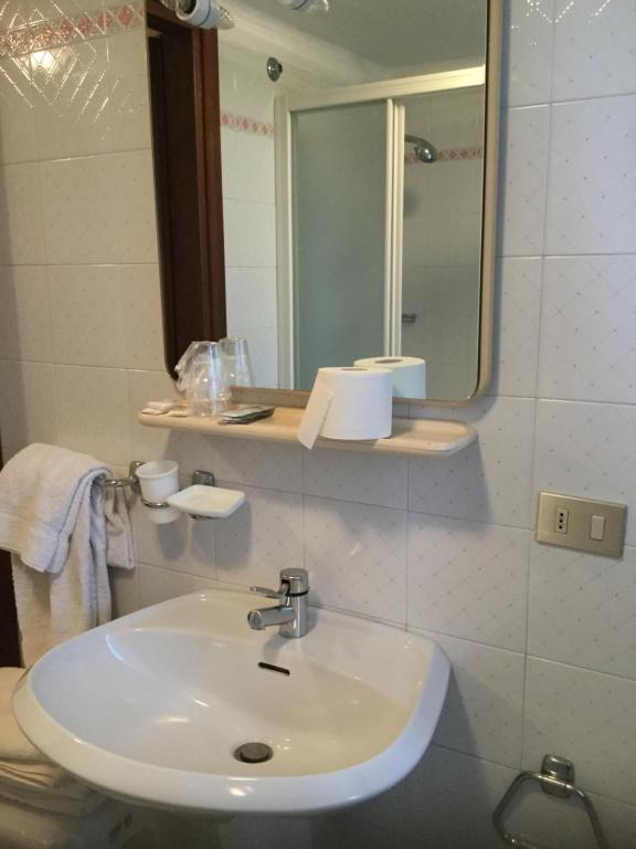 Koupelna v ubytování Albergo Ciori
