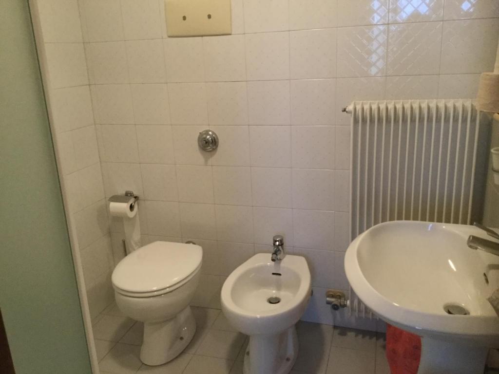 Koupelna v ubytování Albergo Ciori