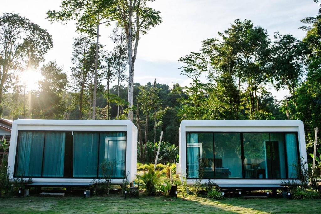a glass house in the middle of a forest at Koh Kood AYA Homestay in Ko Kood