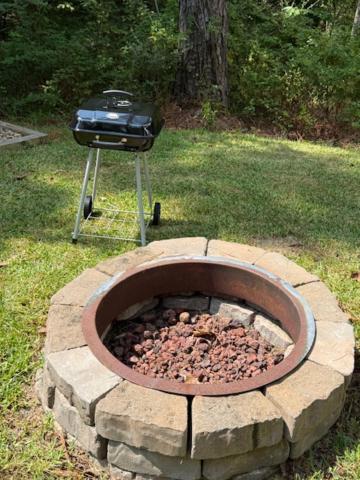 BurkevilleにあるTrails, Tails, and Scales RV Spotのグリル付き