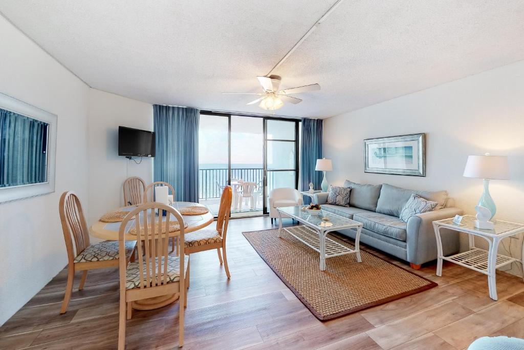 a living room with a couch and a table at Pyramid 9G in Ocean City