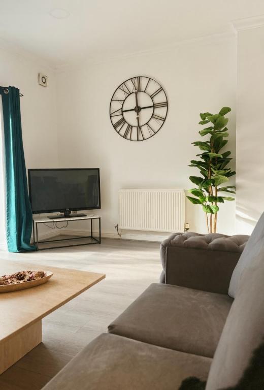 Posezení v ubytování Modern 3-Bed Townhouse Manchester City Centre Free Parking