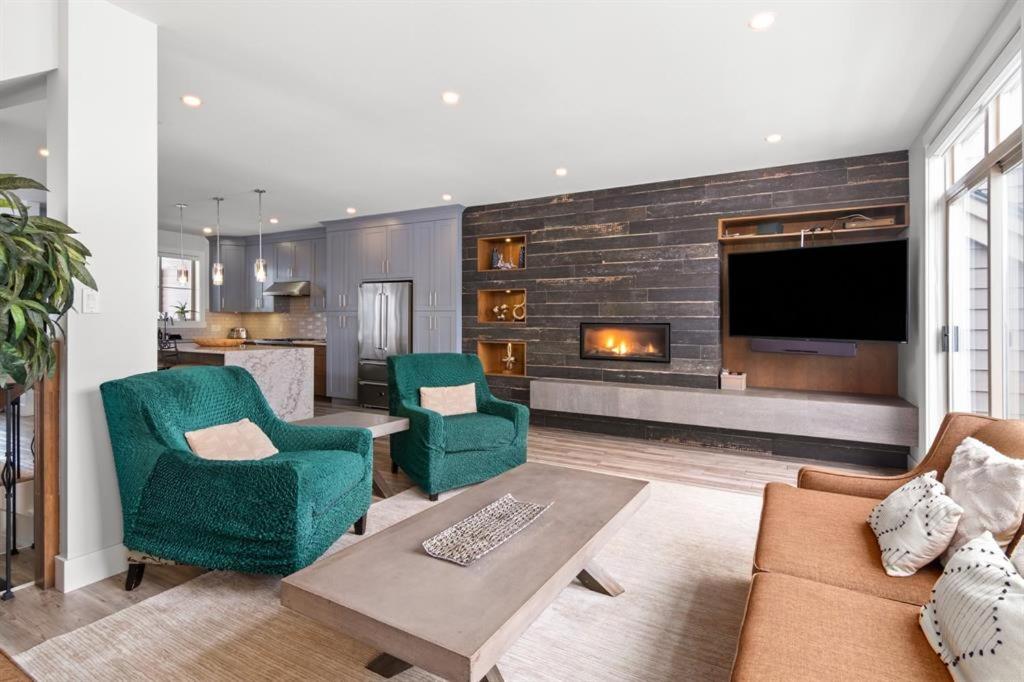 A seating area at Englewood Greens 40 by Outpost Whistler