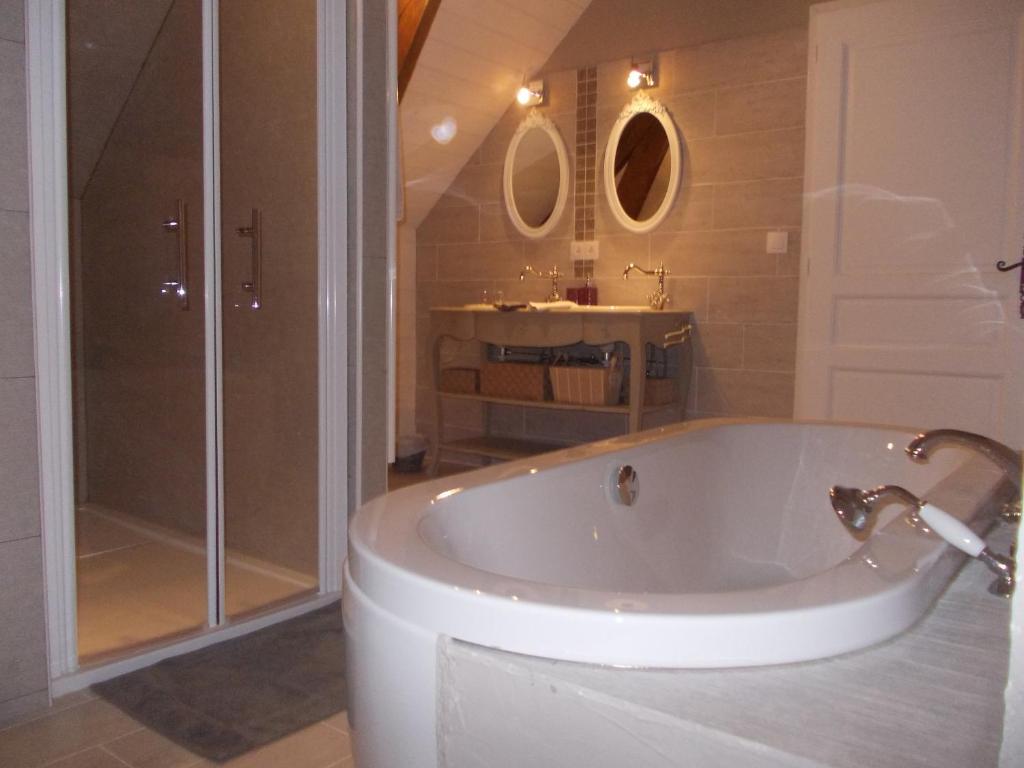 Koupelna v ubytování B&B Haras de la Cour Fleury