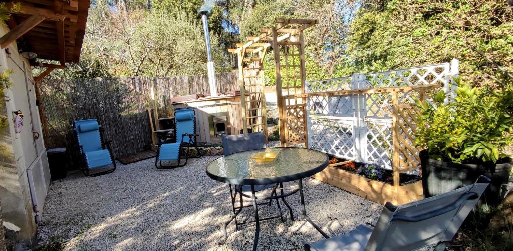 Κήπος έξω από το La pinède de Manon chambre cabanon