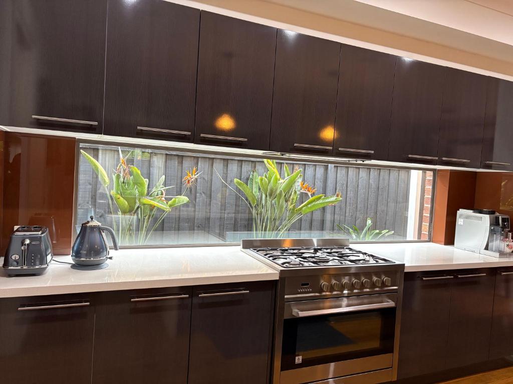 Kuchyň nebo kuchyňský kout v ubytování Lucky Home