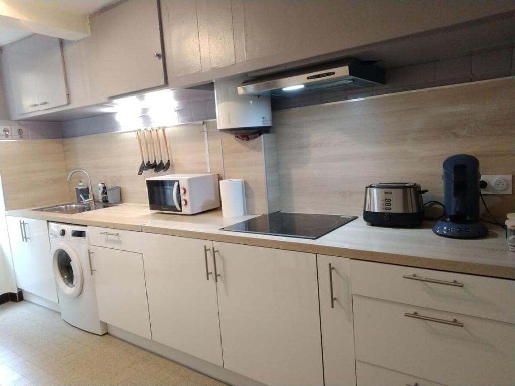 Kuchyň nebo kuchyňský kout v ubytování Le Petit Refuge du Centre Historique