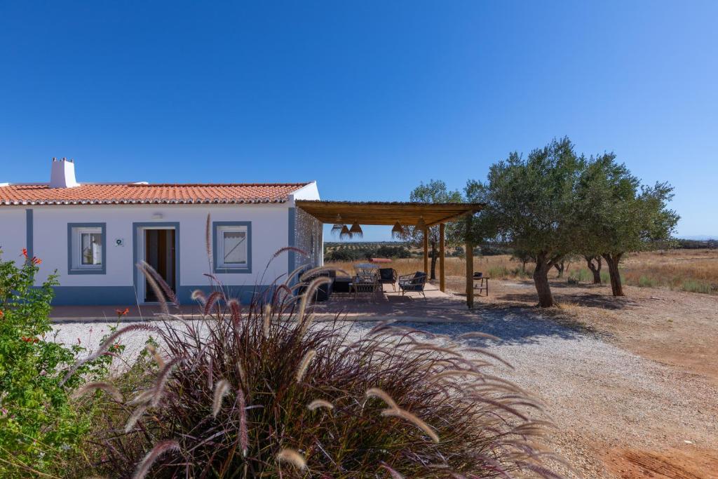 a house in the middle of a field at Vinhas Douradas in Moura