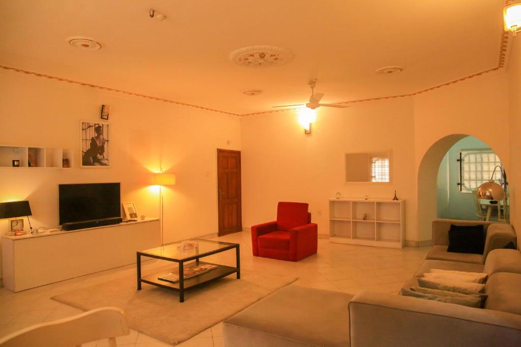 Posezení v ubytování Nook & Nest