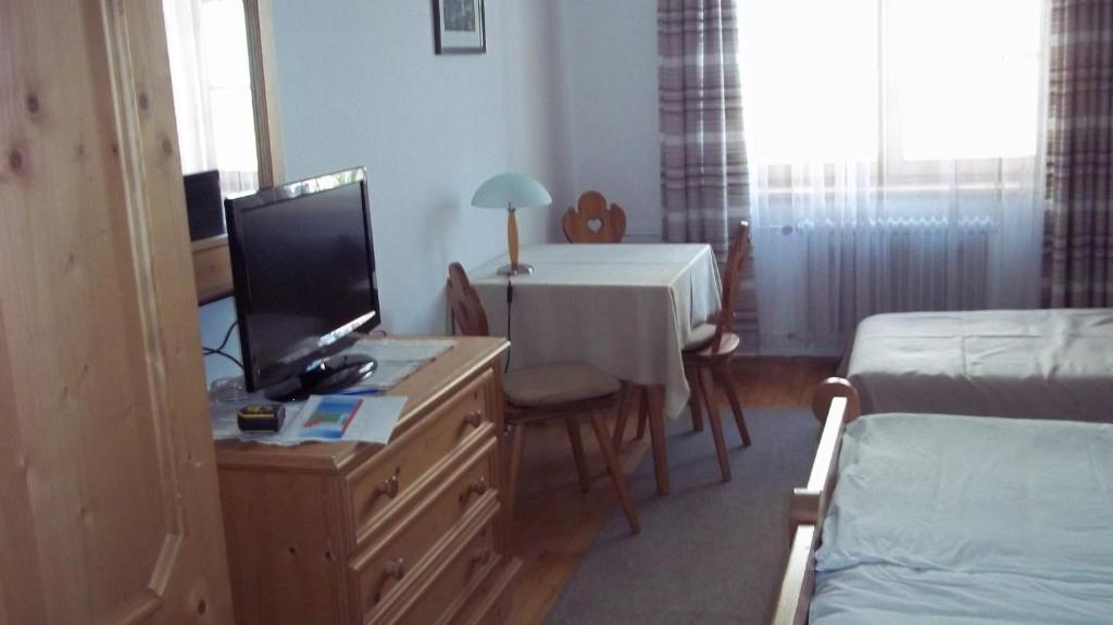 TV a/nebo společenská místnost v ubytování Pension Buchner