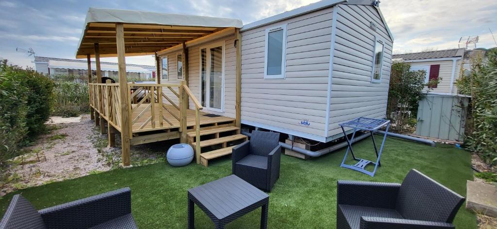 Zahrada ubytování Mobil home 8 personnes