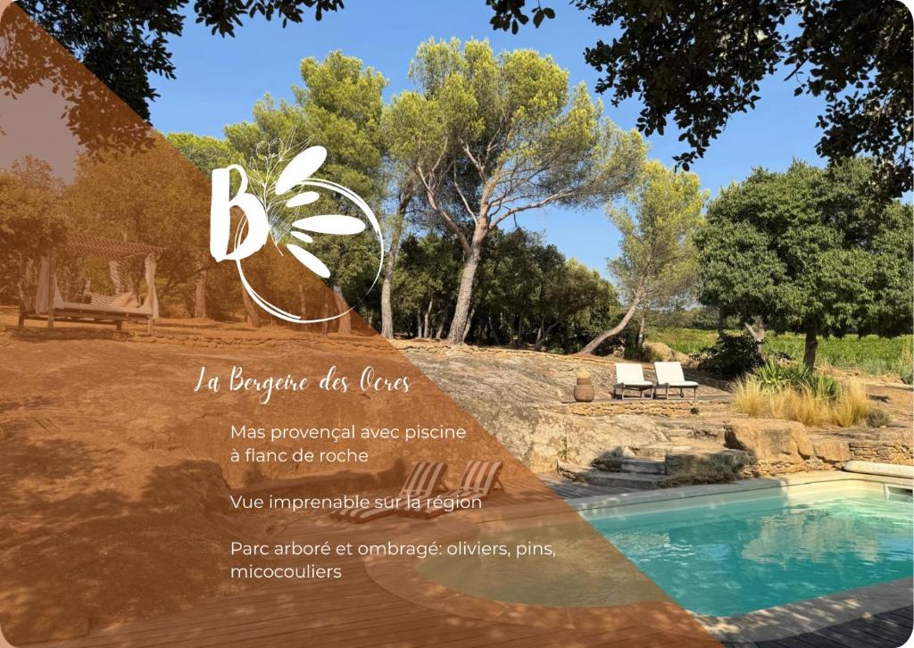 Kolam renang di atau dekat dengan La Bergerie des Ocres, authentic & friendly villa