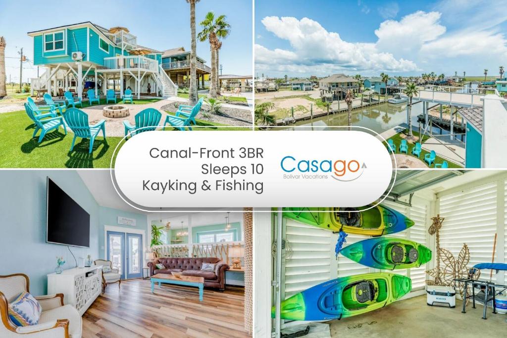 Večerní zábavní program pro hosty v ubytování Dream Canal Front Firepit Kayking & Fishing