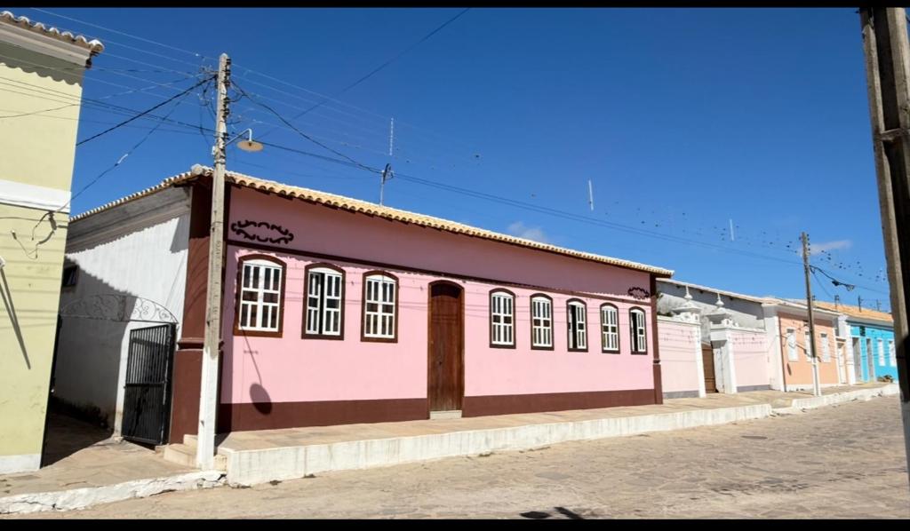 Bygningen som feriehuset ligger i