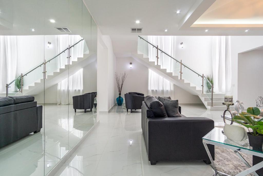 Χώρος καθιστικού στο Ocean Pearl House