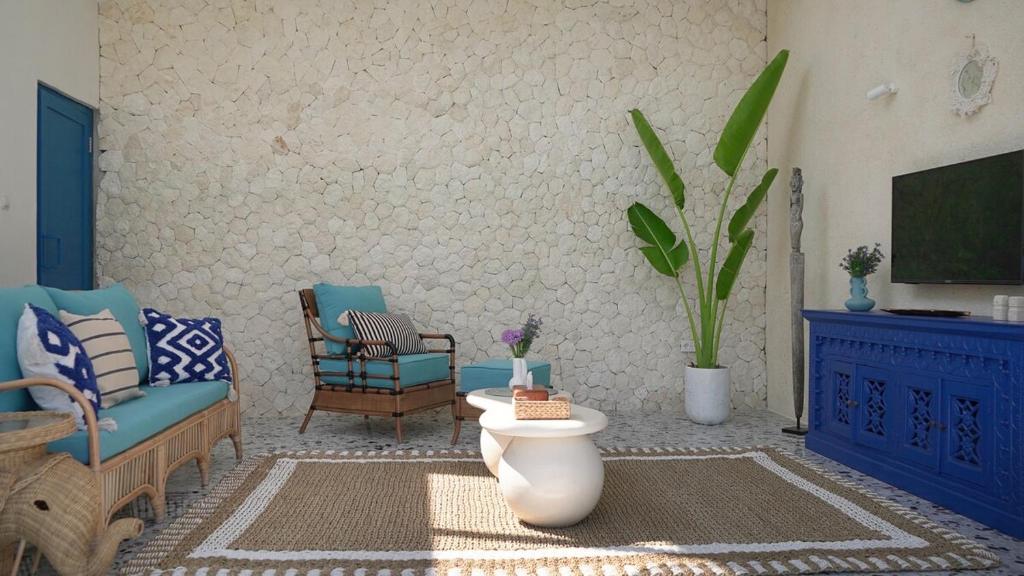 Μια τηλεόραση ή/και κέντρο ψυχαγωγίας στο Brand New ! Villa Bella Lovina - Private Pool - Rice Field View