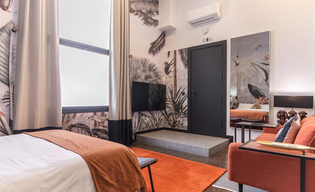 Postel nebo postele na pokoji v ubytování Casa Debod