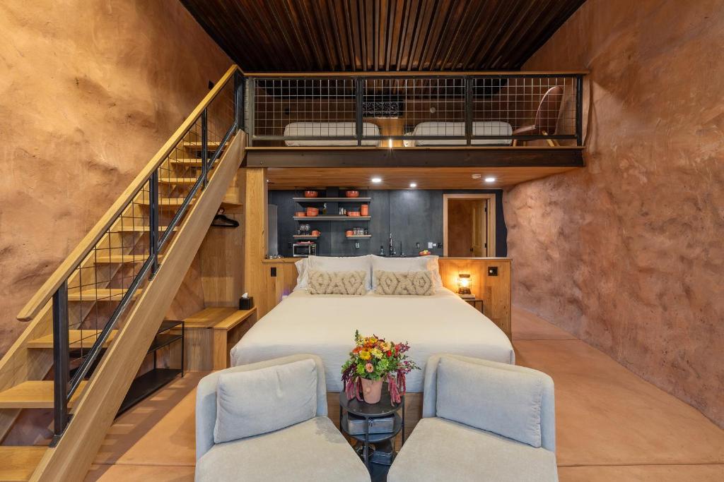 Χώρος καθιστικού στο Honey Rock Landing