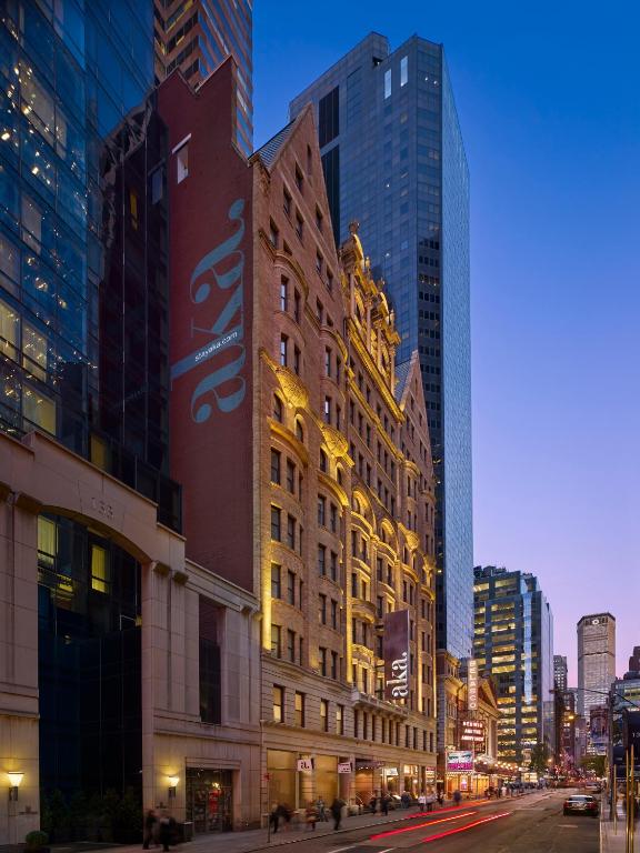 Nespecifikovaný výhled na destinaci New York nebo výhled na město při pohledu z aparthotelu
