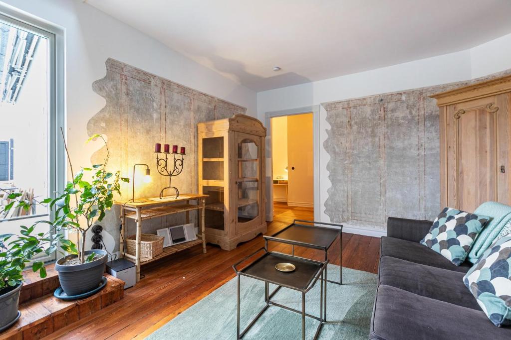 Posezení v ubytování Wohnoase im Denkmal