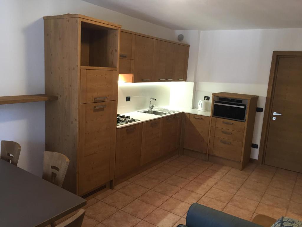 Kuchyň nebo kuchyňský kout v ubytování Residence Cima Tosa