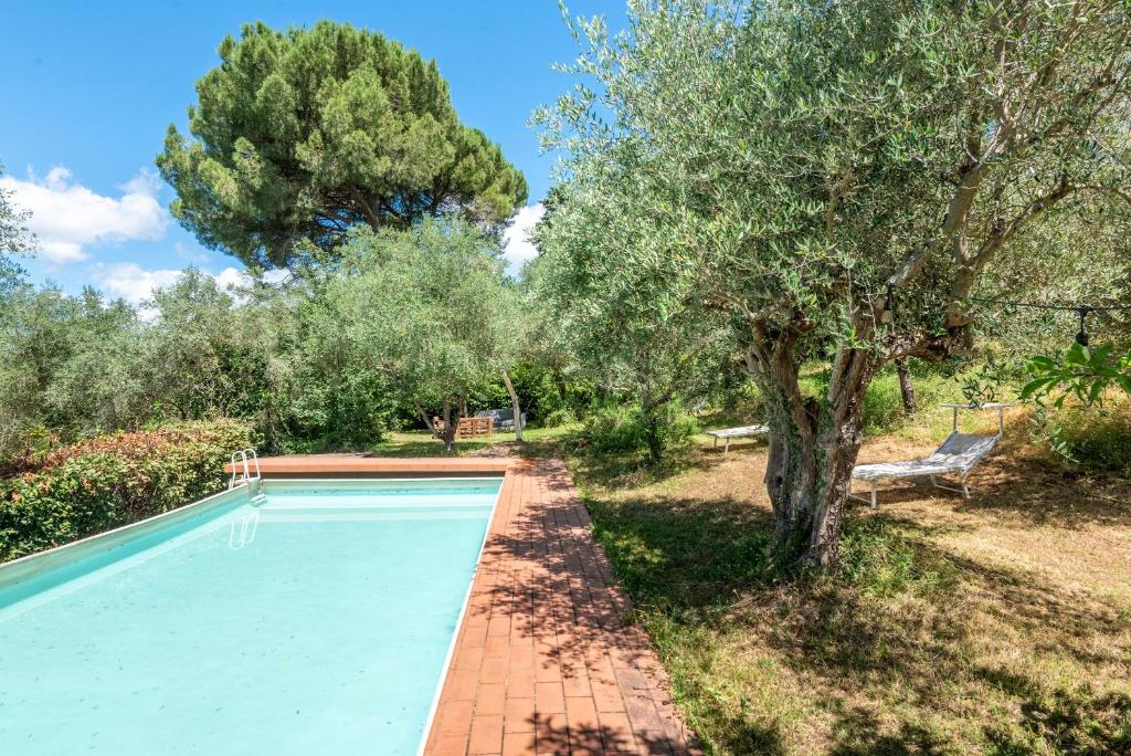 Swimmingpoolen hos eller tæt på Brown apartment Siena