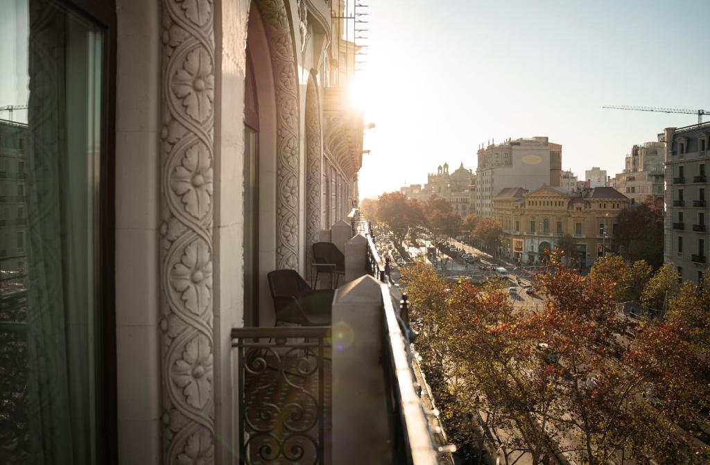 Nespecifikovaný výhled na destinaci Barcelona nebo výhled na město při pohledu z hotelu